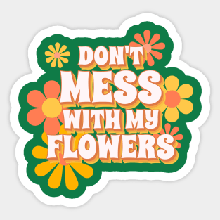 retro flower design Sticker